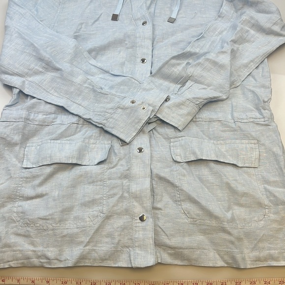 RACHEL Rachel Roy 100% Linen Hooded Top N151-14 - Picture 7 of 8